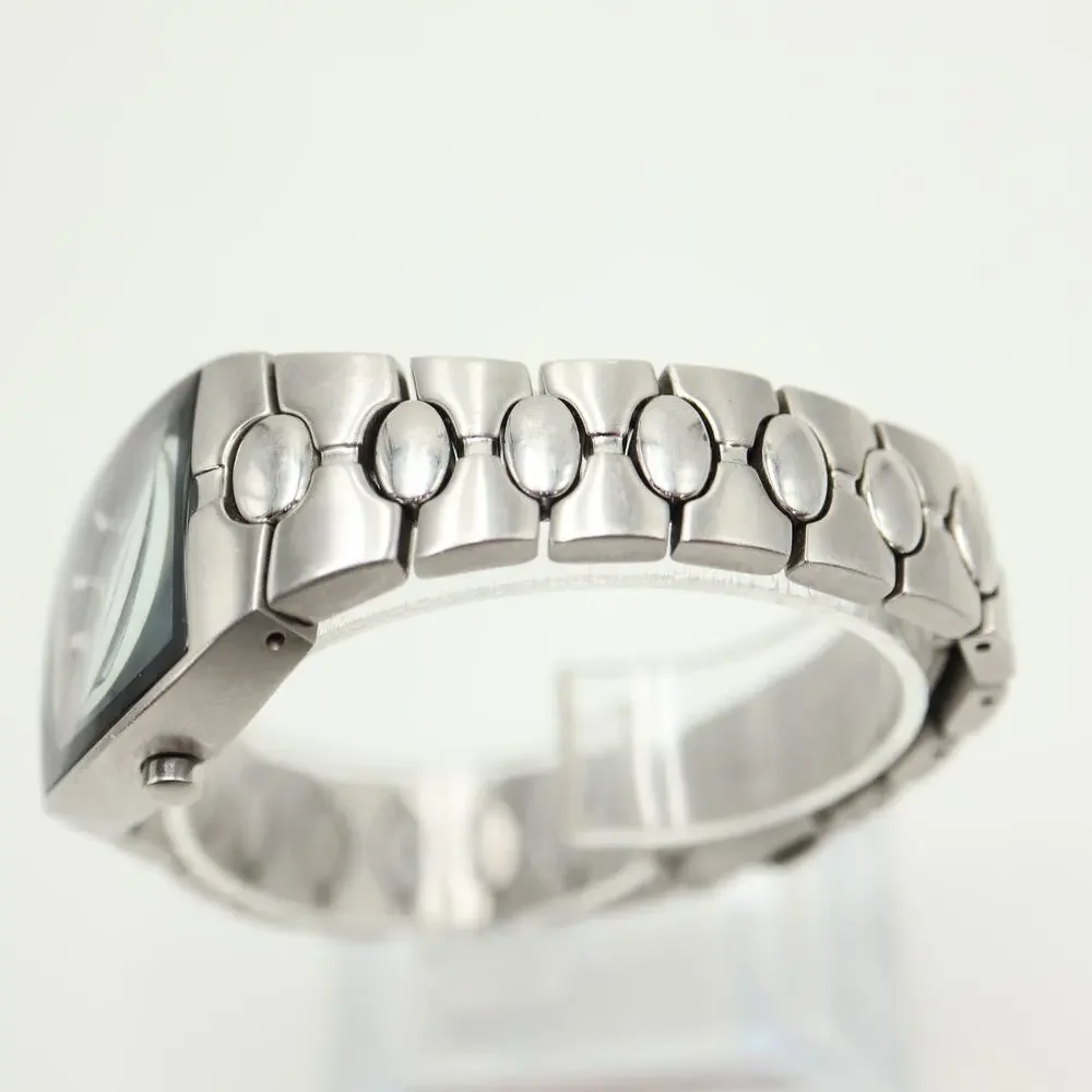 Fossil Arkitekt Silver Tone Square 26mm Womens Watch Steel FS2921 w New Battery